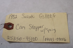 1982 Suzuki GS1100G Z Cam Stopper w/Spring 25350-45100/0944309006