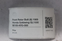 Front Rotor Bolt (6) 1989 Honda Goldwing GL1500 90105-KR3-000