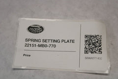 SPRING SETTING PLATE 22151-MB0-770 1983 Honda VT750C Shadow