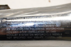 Muffler Left (SANKEI 2113) CHROME 18430-MB1-672 1983 Honda VF750