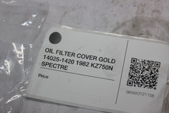 OIL FILTER COVER GOLD 14025-1420 1982 KZ750N SPECTRE