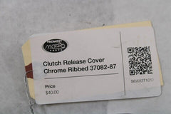 Clutch Release Cover Chrome Ribbed 37082-87 Harley Davidson