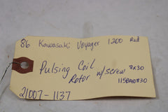 Pulsing Coil Rotor w/Screw 21007-1137, 115BA0830 1986 Kawasaki Voyager ZG1200
