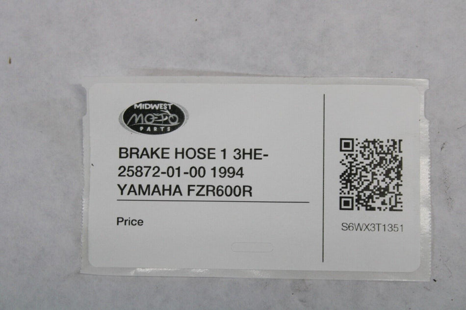BRAKE HOSE 1 3HE-25872-01-00 1994 YAMAHA FZR600R