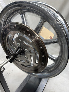 Harley Davidson Chrome FRONT 9 Spoke Wagon Wheel 16" x 3" 1" Bearing 43345-00