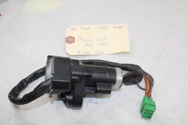 Steering Lock Assy. w/ Key 37100-33E20 OEM Suzuki Motorcycle 2002 TL1000