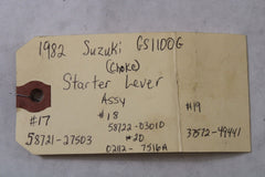 1982 Suzuki GS1100G Z-Starter Lever Assy 58721-27503 (See Label)