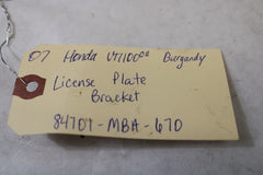 License Plate Bracket 84701-MBA-670-2007 Honda Shadow Sabre VT1100C2