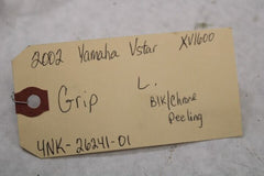Grip Left Blk/Chrome (Peeling) 4NK-26241-01 2002 Yamaha RoadStar XV1600A