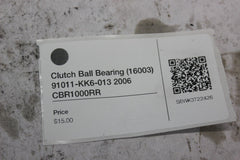 Clutch Ball Bearing (16003) 91011-KK6-013 2006 CBR1000RR