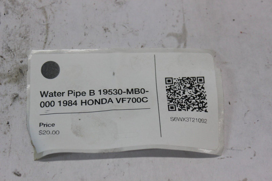 Water Pipe B 19530-MB0-000 1984 HONDA VF700C