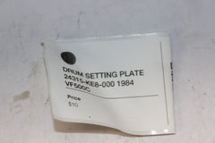 DRUM SETTING PLATE 24315-KE8-000 1984 VF500C Honda Magna