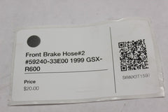 Front Brake Hose #2 #59240-33E00 1999 Suzuki GSX-R600