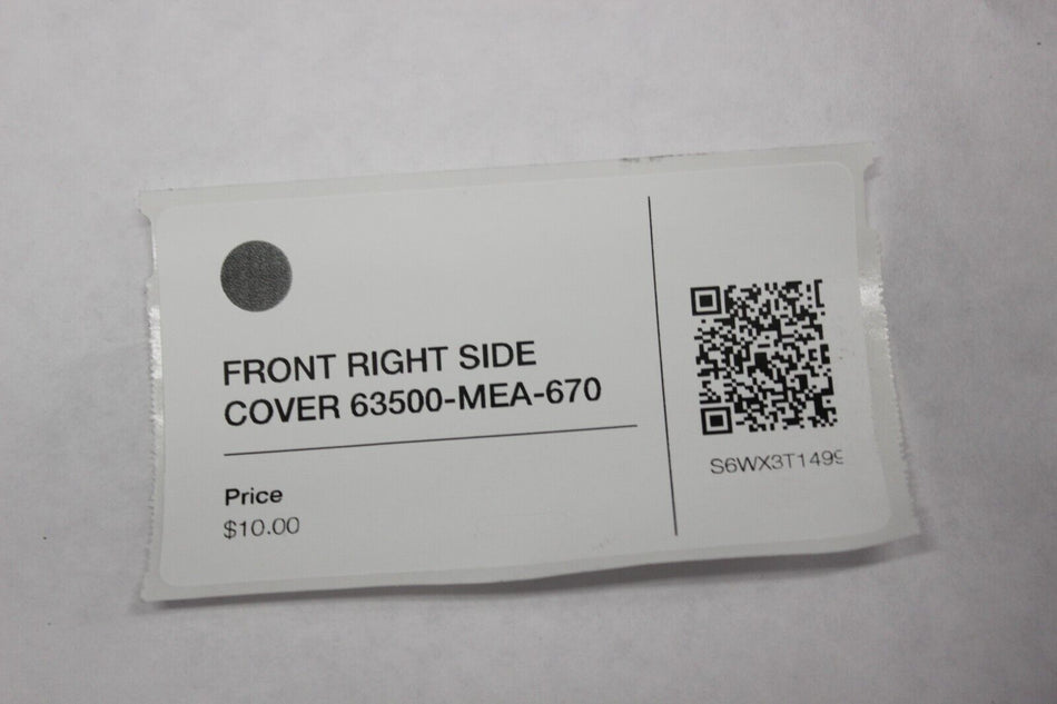 FRONT RIGHT SIDE COVER 63500-MEA-670 2005 Honda VTX1300S