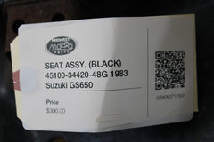 SEAT ASSY. (BLACK) 45100-34420-48G 1983 Suzuki GS650