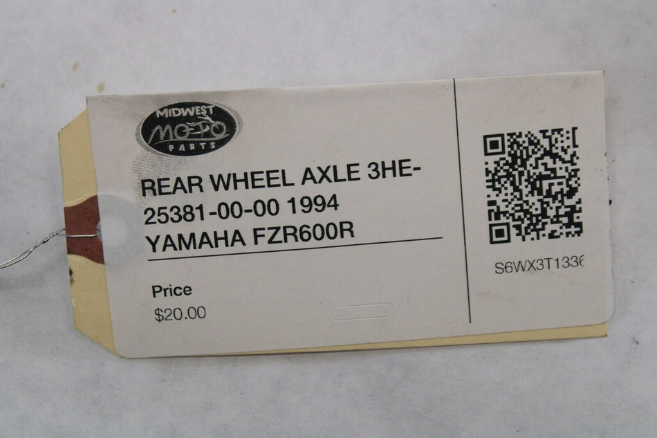 REAR WHEEL AXLE 3HE-25381-00-00 1994 YAMAHA FZR600R