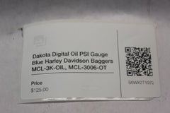 Dakota Digital Oil PSI Gauge Blue Harley Davidson Baggers MCL-3K-OIL, MCL-3006-O