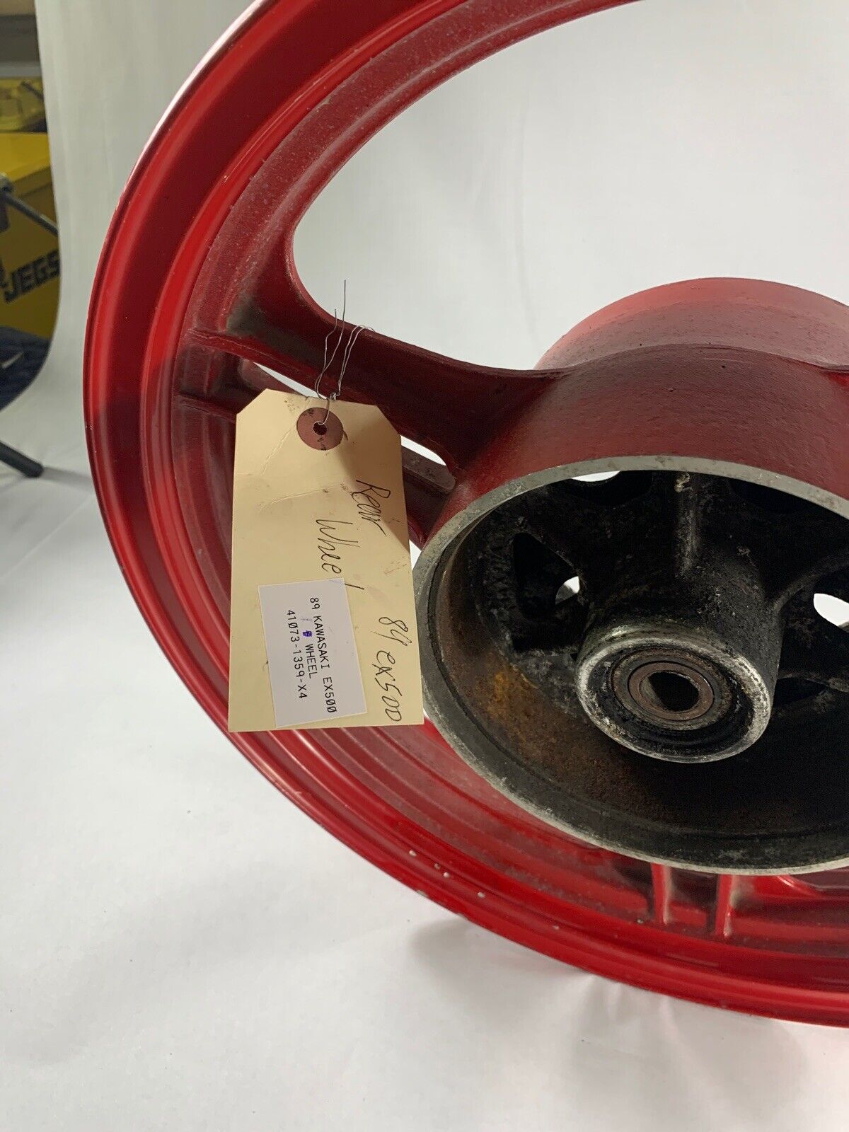 OEM Kawasaki EX500 Rear Wheel Red – Midwest Moto Parts