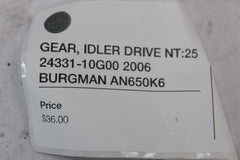 GEAR, IDLER DRIVE NT:25 24331-10G00 2006 BURGMAN AN650K6
