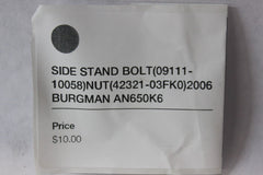 SIDE STAND BOLT(09111-10058)NUT(42321-03FK0)2006 BURGMAN AN650K6