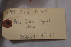 1982 Suzuki GS1100G Z Rear Turn Signal Assy 35603-45131
