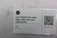 LEFT MAIN STEP ARM 50665-MEL-000 2006 CBR1000RR