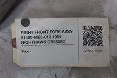 RIGHT FRONT FORK ASSY 51400-ME5-013 1984 Honda Nighthawk CB650SC