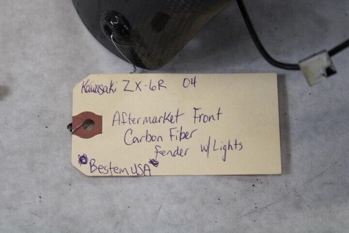 2004 Kawasaki ZX6 Carbon Fiber Front Fender w/Lights