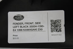 FENDER, FRONT, SIDE LEFT BLACK 35004-1390-E4 1998 Kawasaki ZX-9R Ninja