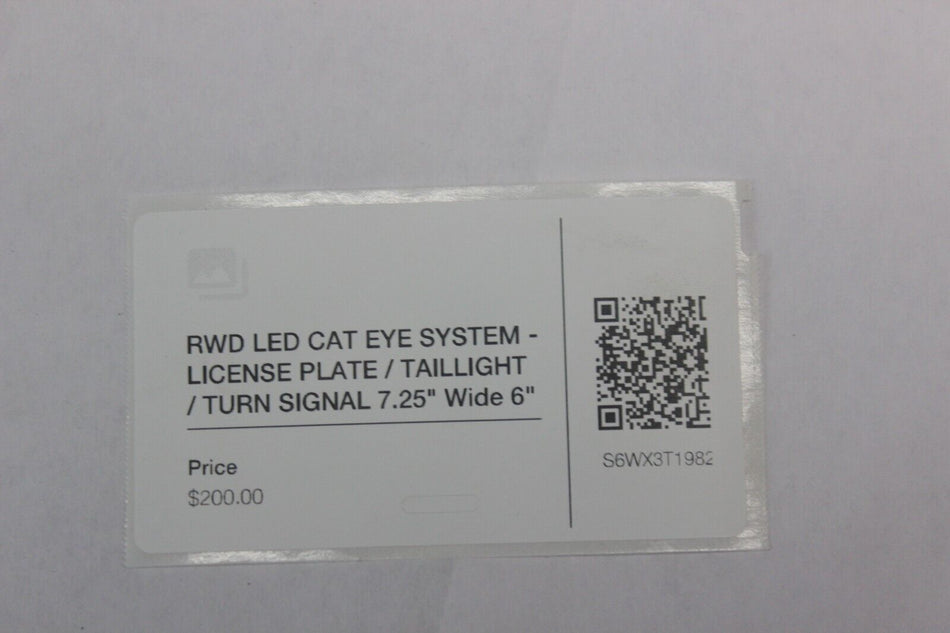 RWD LED CAT EYE SYSTEM - LICENSE PLATE/TAILLIGHT/TURN 7.25" W 6" H