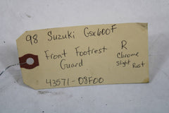 Front Footrest Guard Right Chrome (Slight Rust) 43571-08F00 Suzuki Katana GSX600