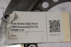 Rear Brake Disk Rotor 410801131 1982 Kawasaki Spectre KZ750N