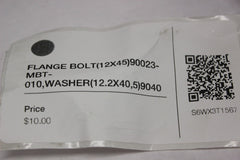 FLANGE BOLT (12X45) 90023-MBT-010, WASHER (12.2X40,5) 90402-MBA-A40