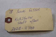 Kickstarter Shaft w/Gears 26210-47000 1978 Suzuki GS550