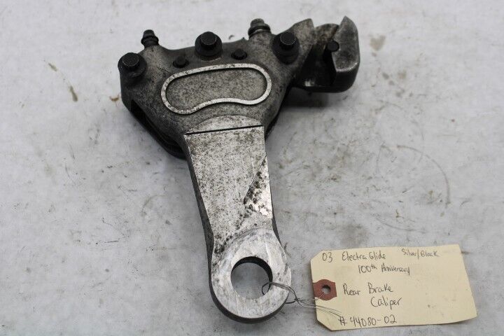 OEM Harley Davidson Rear Wheel Brake Caliper 2003 FLHT Silver Black 44080-02