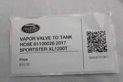 VAPOR VALVE TO TANK HOSE 61100026 2017 SPORTSTER XL1200THarley Davidson SuperLow