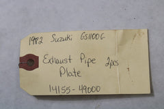 1982 Suzuki GS1100G Z-Exhaust Pipe Plate 2Pcs 14155-49000