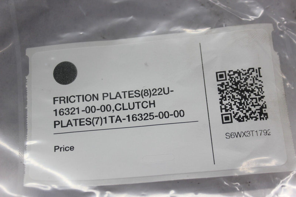 FRICTION PLATES 22U-16321-00-00, CLUTCH PLATES 1TA-16325-00-00 1996 VIRAGO