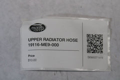 UPPER RADIATOR HOSE 19116-ME9-000 1983 Honda VT750C Shadow