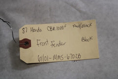 Front Fender Black 61101-MM5-670ZB 1987 Honda CBR1000F Hurricane