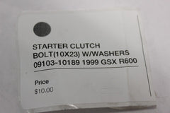 STARTER CLUTCH BOLT (10X23) W/WASHERS 09103-10189 1999 GSX R600