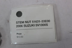 STEM NUT 51631-33E00 2006 SUZUKI SV1000S