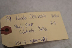 OEM Honda Motorcycle 1999 CBR600F4 Start/Stop Switch Assy. Right 35013-MBW-683