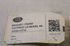 BRACKET, FRONT FOOTREST LH MODEL K6 43520-41F10 2006 Suzuki Boulevard C50