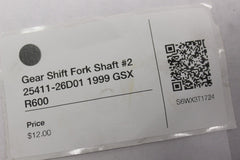 Gear Shift Fork Shaft #2 25411-26D01 1999 GSX R600