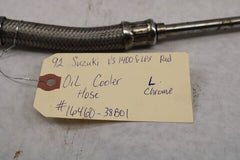 OEM Suzuki Motorcycle 1992 Intruder VS1400 Oil Cooler Hose Chrome Left 16460-38B