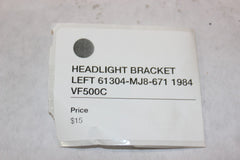 HEADLIGHT BRACKET LEFT 61304-MJ8-671 1984 VF500C Honda Magna