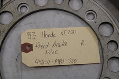 Front Brake Disc Right 45251-MB1-700 1983 Honda VF750