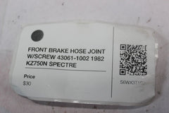 FRONT BRAKE HOSE JOINT W/SCREW 43061-1002 1982 Kawasaki Spectre KZ750N