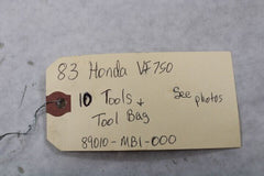 10 Tools/Toolbag (See Photos) 89010-MB1-000 1983 Honda VF750